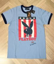 送料無料 即決【新品】 TMT × PLAYBOY ★ ラビット 星条旗 プリントTEE (Sサイズ) ★ プレイボーイ コラボ TCS-F15PB05・税込定価8580円_画像1