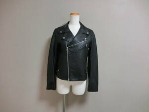 SLOBE IENA slow b Iena ram leather sheep leather rider's jacket black 38