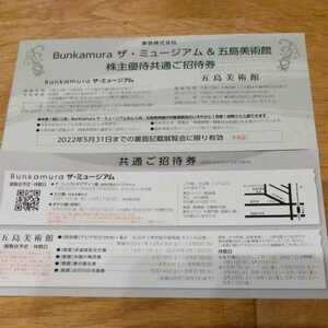 東急電鉄 招待券 Bunkamura 株主優待 有効期限2022/5/31　2枚