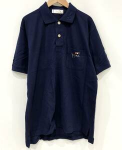 [ unused * tag attaching ]Yujiro stone .. next .. pocket embroidery go in polo-shirt with short sleeves 8338003 cotton navy blue . next . memory pavilion SIZE:L#0524G②