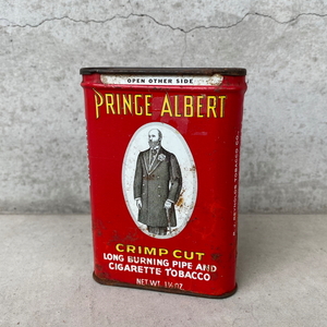  Vintage antique PRINCE ALBERT cigarettes TIN can America / Ad ba Thai Gin g display objet d'art smoke . smoking . miscellaneous goods USA ③