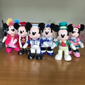 54 東京ディズニーランド　東京ディズニーシー　ホテル限定　ぬいぐるみ　ペア　3組　６体セット　まとめ　ミッキーミニー 　20220512