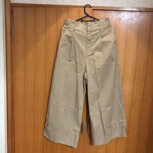 ニコアンドniko andサイズ4ゆったりガウチョパンツ洗濯済みベージュ