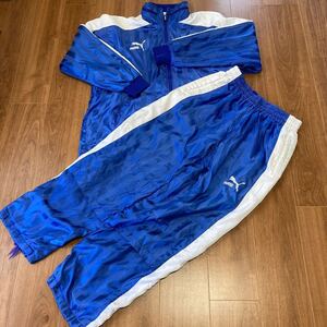 プーマ PUMA ウィンドブレーカー ジャージ シャカシャカ 上下セット 青 メッシュ