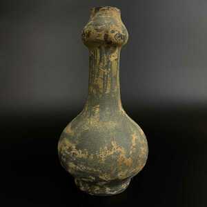 宋時代 龍泉窯 官窯 青磁 蒜頭瓶 花瓶 中国古美術 