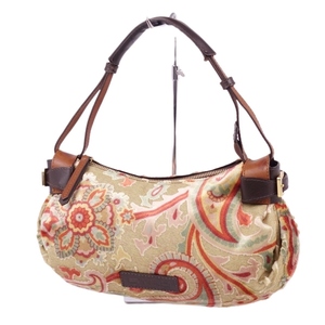 Good Condition Etro ETRO Bag Semi-shoulder Bag Paisley Total Pattern Velor Ladies Bag Bag Made in Italy Beige ci12ml-rm10a03688, Huh, Etro, Bag, bag