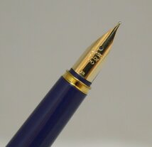 定型外送料無料 USED品・保管品 PILOT パイロット 万年筆 URUSHI 漆 ペン先 14K 585 M ブルー×ゴールド 現状品_画像7