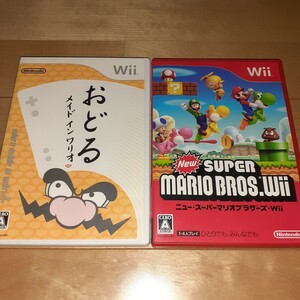 【Wii】 New スーパーマリオブラザーズ Wii　おどるメイドインワリオ　2本セット