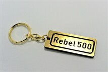 A-484-1 Rebel500 2層アクリル製 金黒 2重リング キーホルダー レブル500 外装 シート ミラー ハンドル 等のアクセサリーに_画像3