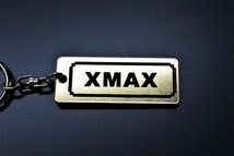 A-599-1 XMAX アクリル製 金黒 2重リング キーホルダー 125 250 300 外装 シート ミラ ー ハンドル 等のアクセサリーに_画像1