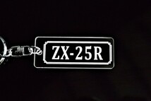 A-787 ZX-25R アクリル製 クリア 2重リング キーホルダー カスタム パーツ 外装 シート ミラー ハンドル 等のアクセサリーに_画像3