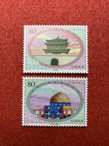 中国切手　未使用　2003年/2003ー6T/鐘楼とモスク/2種完/イランとのジョイント発行