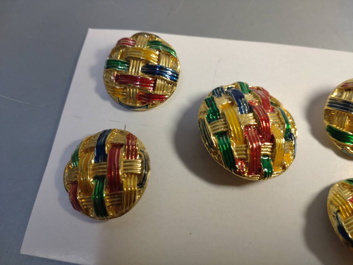 c5931◇昭和レトロ 高級金属ボタンセット◇24,30mm/手芸/副素材