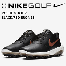 25.5cm ナイキ ローシG ツアー ブラック レッドブロンズ Nike ROSHE GOLF TOUR Black Summit White Metallic Red Bronze_画像1