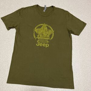 沖縄米軍放出品　Jeep プリントTシャツ　LARGE OKINAWA お洒落　古着　アウトドア