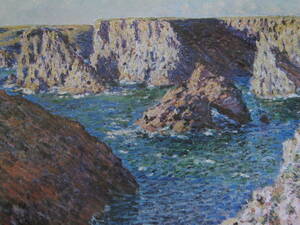 クロード・モネ、【ベリールの岩】、希少な額装用画集より、新品額装付、状態良好、送料込み、Claude Monet