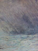 クロード・モネ、【波立つトゥルーヴィルの海】、希少な額装用画集より、新品額装付、状態良好、送料込み、Claude Monet_画像2