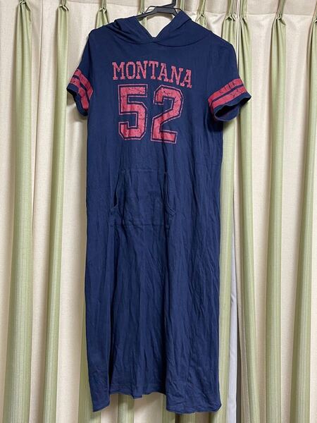 フード付Tシャツワンピース