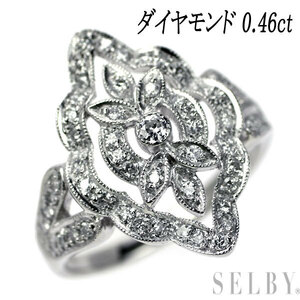 1円～ Pt900 ダイヤモンド リング 0.46ct SELBY
