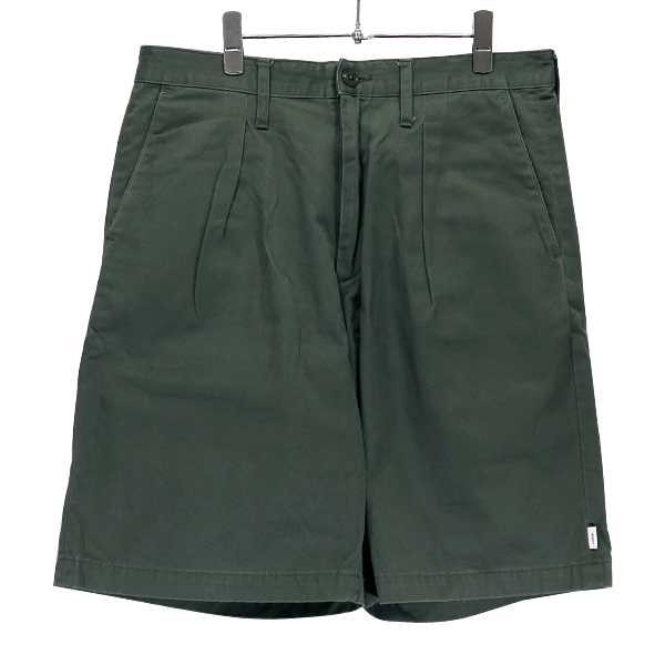 WTAPS◇22SS/TUCK SHORTS/ショートパンツ/2/コットン/カーキ/221WVDT