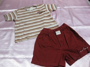 BABY PINKHOUSE baby pink house short sleeves T-shirt +S pants secondhand goods 