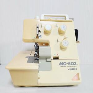 【A5689】　JUKI　ジューキ　MO-503　ロックミシン　電源ペダル欠品　動作不明　ハンドクラフト 手芸 手工芸 編物 裁縫