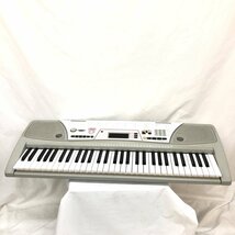 中古 YAMAHA ヤマハ 電子キーボード EZ-J14 61鍵盤 ポータトーン グレー ピンク 電子ピアノ 鍵盤楽器 アダプター付き H16476_画像1