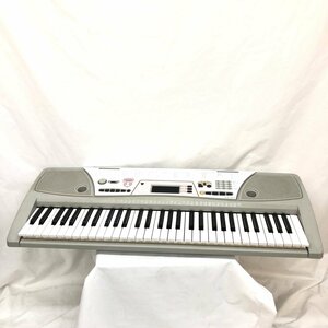 中古 YAMAHA ヤマハ 電子キーボード EZ-J14 61鍵盤 ポータトーン グレー ピンク 電子ピアノ 鍵盤楽器 アダプター付き H16476