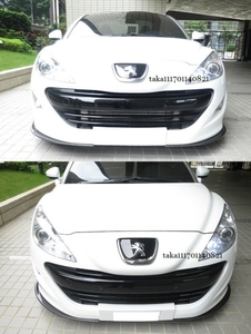 2010- Peugeot RCZ carbon front splitter spoiler / bumper flap diffuser Canard trim cover 