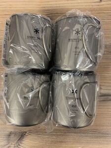 スノーピーク(snow peak) チタンシングルマグ 450 MG-143 4個セット 新品 送料込