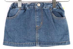  Edwin Something Denim юбка мини-юбка шт. форма талия резина для девочки 90 размер синий baby ребенок одежда EDWIN
