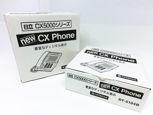 E08▲a098@☆日立　ビジネスホン　CX5000シリーズ　new CX PHONE　DT-5104B　2台セット　HITACHI　黄バミあり　未使用　