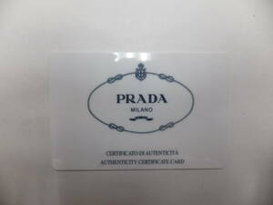 PRADA プラダ 購入カード⑧　B5905　TESSUTO　MARCHIO　NERO　ギャランティカードのみ 付属品のみ