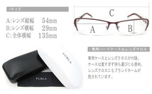 新品 フルラ メガネ FURLA 眼鏡 vu4215 695 ナイロール ハーフリム モデル レディース 女性用_画像3
