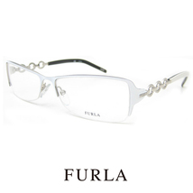 新品 フルラ メガネ FURLA 眼鏡 vu4215 695 ナイロール ハーフリム モデル レディース 女性用_画像1
