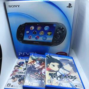 ★☆【即決・動作確認済】SONY PS VITA 有機ELモデル PCH-1100 中古 ソフト3本付き ソニー playstation ヴィータ☆★