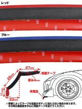 アンダーリップ カラーモール　2.5m レッド/ブルー選択 チンスポイラー風メイク リップスポイラー ウレタンゴム製 カット可能_画像2
