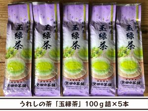 【送料無料】2022年新茶！うれしの茶「玉緑茶」100ｇ詰×５本（佐賀県名産）