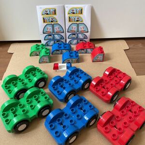 ブロックカー　車　レゴ　デュプロ　LEGO 男の子　パトカー　トミカ　プレゼント　カーベース　知育玩具