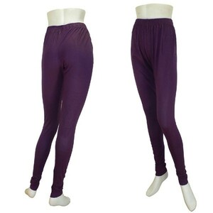  super simple * skinny pants lady's purple small of the back cord equipped rubber entering type India made Asian ethnic clothes FU-CRD22517-PL