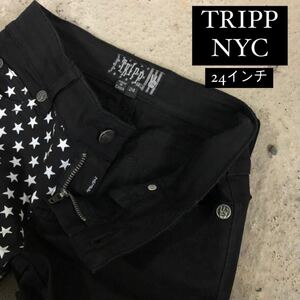 激レア！【TRIPP NYC トリップニューヨーク 】スキニー デニムパンツ 24インチ 国旗