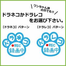 肉球 ドラネコ 録画中 ステッカー かわいい REC ドライブレコーダー 肉球１型 車 クルマ バイク ドラレコ 煽り あおり運転防止 (3)_画像2