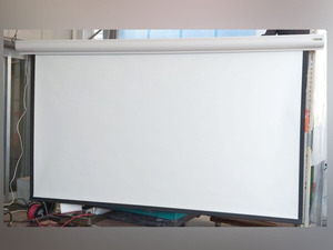 【引取限定】AURORA/オーロラ 電動巻上スクリーン NHE-150RW リアルホワイト 150インチ 電動スクリーン
