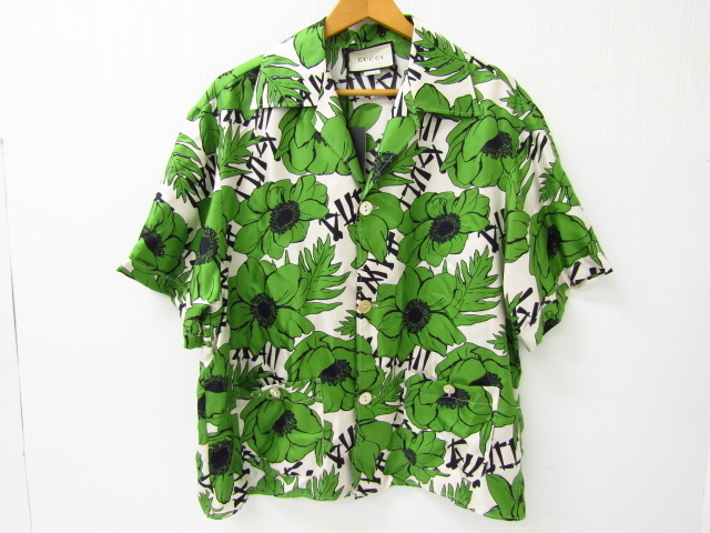 GUCCI グッチ シアーシャツ シルクシャツ オーバーサイズ 34サイズ www