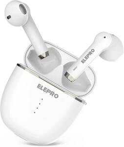 送料無料 ELEPRO ワイヤレスイヤホン Bluetooth5.2 ノイズキャンセリング 防水 イヤホン 
