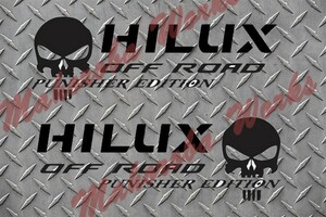 ★送料無料★HILUX パニッシャーエディション　カッティングステッカー　２枚セット　　ヘラフラ　JDM　USDM
