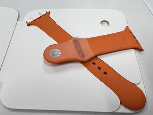 ☆即決未使用 Apple Watch HERMES 限定 オレンジ スポーツバンド 45mm 44mm 純正 アップルウォッチ エルメス 正規品 ラバーバンド 757