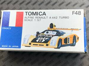 日本製　TOMICA　トミカ　F48　外国車シリーズ　アルピーヌ・ルノー　A442ターボ　used 美品