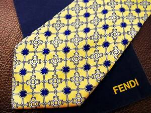 N4962* superior article Fendi [ total FF Logo ] necktie *