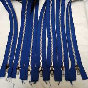 YKK ファスナー 7本 65cm ブルー ジッパー